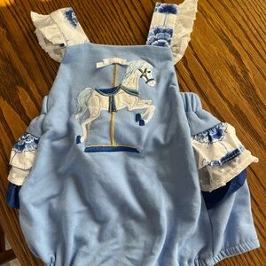 Blue Carousel Horse Kids Bodysuit